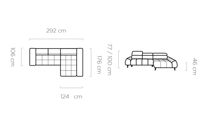 Stūra dīvāns MAVEL S